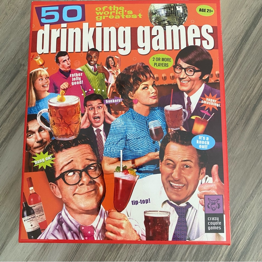 50 of the Worlds Greatest Drinking Games - Never used - by Crazy Coyote Games